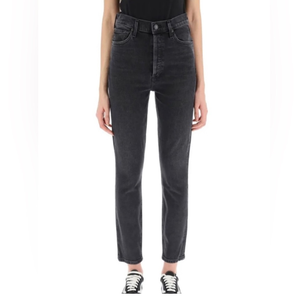 AGOLDE Nico Buttonfly High Rise Slim Fit Jeans